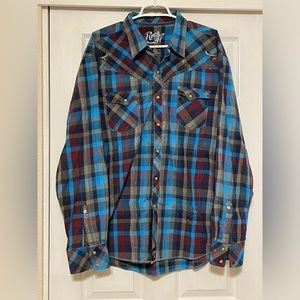 Rock 47 long sleeve plaid shirt